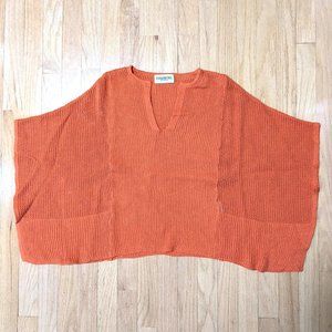 ESSENTIEL ANTWERP Bellaggio Poncho Pullover in Orange Size S (NEW)